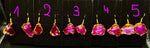 Rose petal earrings