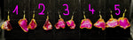 Rose petal earrings
