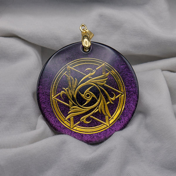Orgonit Anhänger, violett-metallic