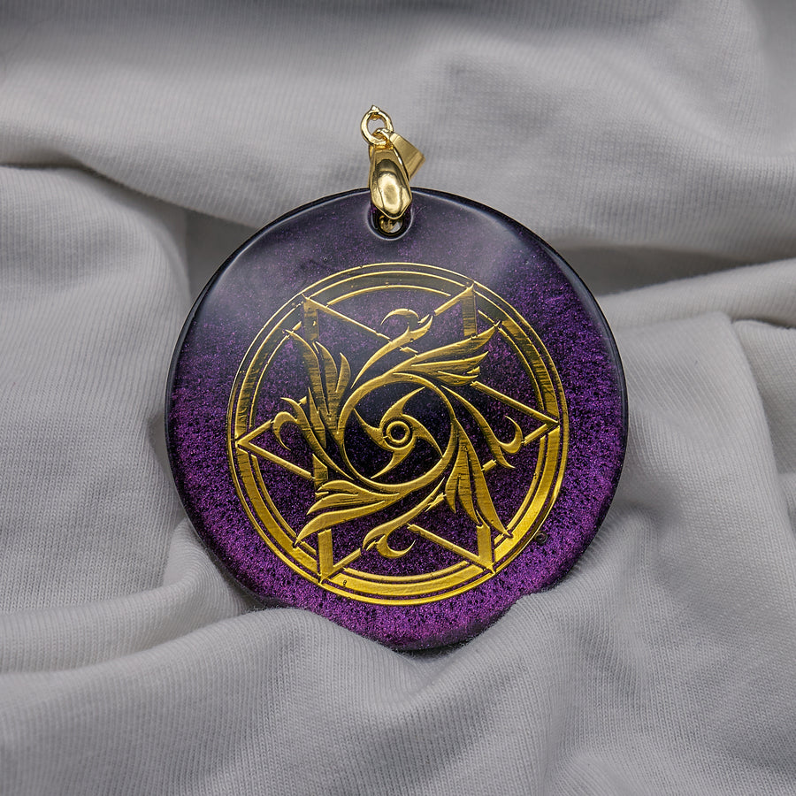 Orgonit Anhänger, violett-metallic