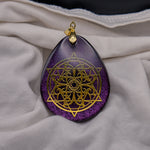 Orgonit Anhänger, violett-metallic