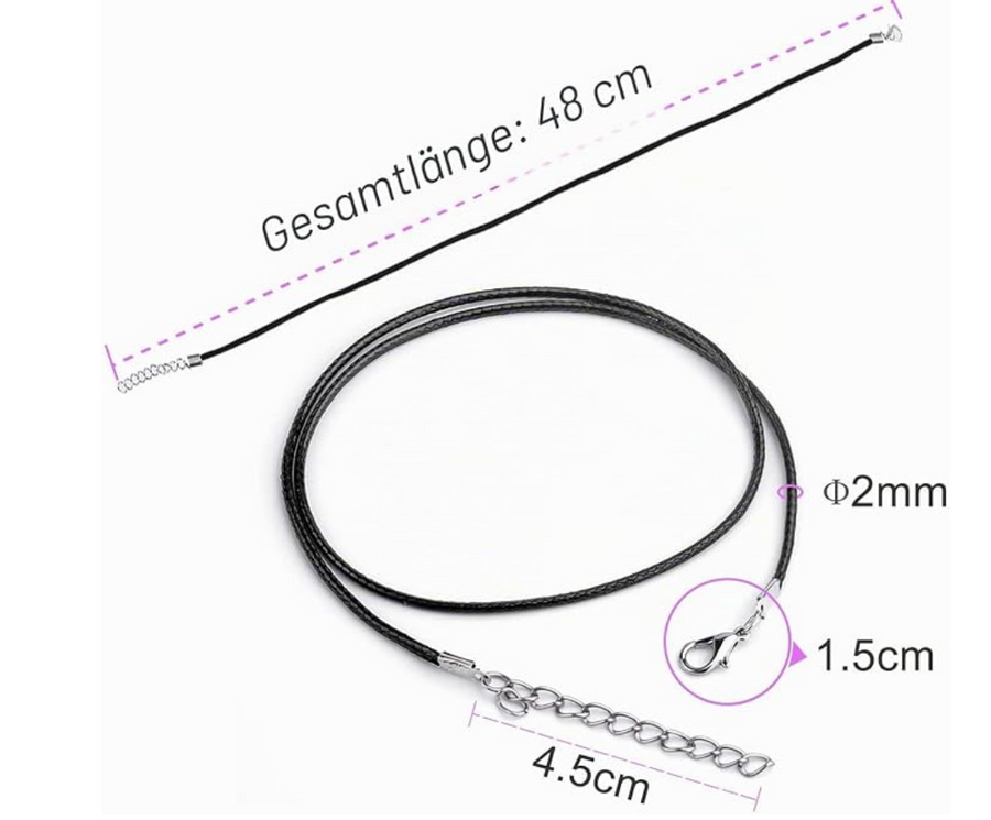 Waxed Cotton Cord with Clasp